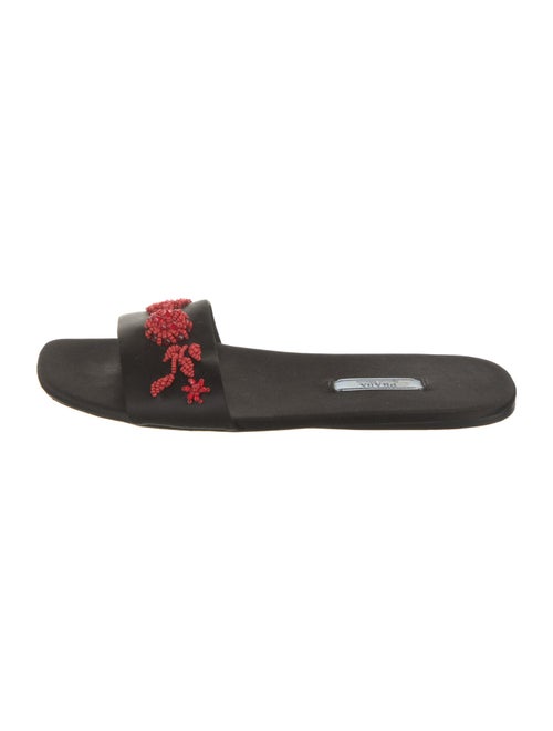 Prada Satin Patterned Slides