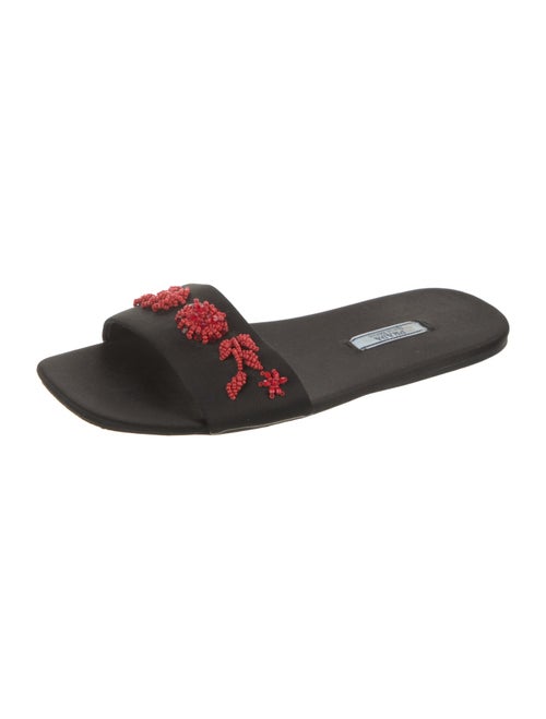 Prada Satin Patterned Slides