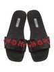 Prada Satin Patterned Slides