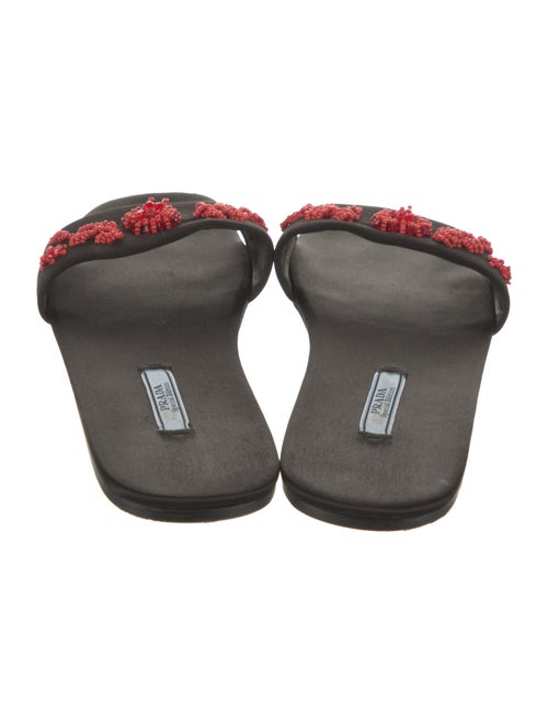 Prada Satin Patterned Slides