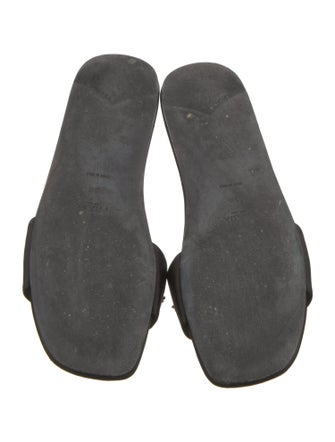 Prada Satin Patterned Slides