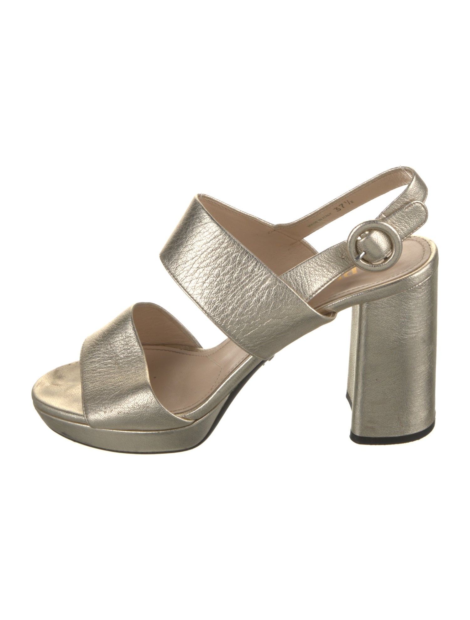 Prada Leather Slingback Sandals