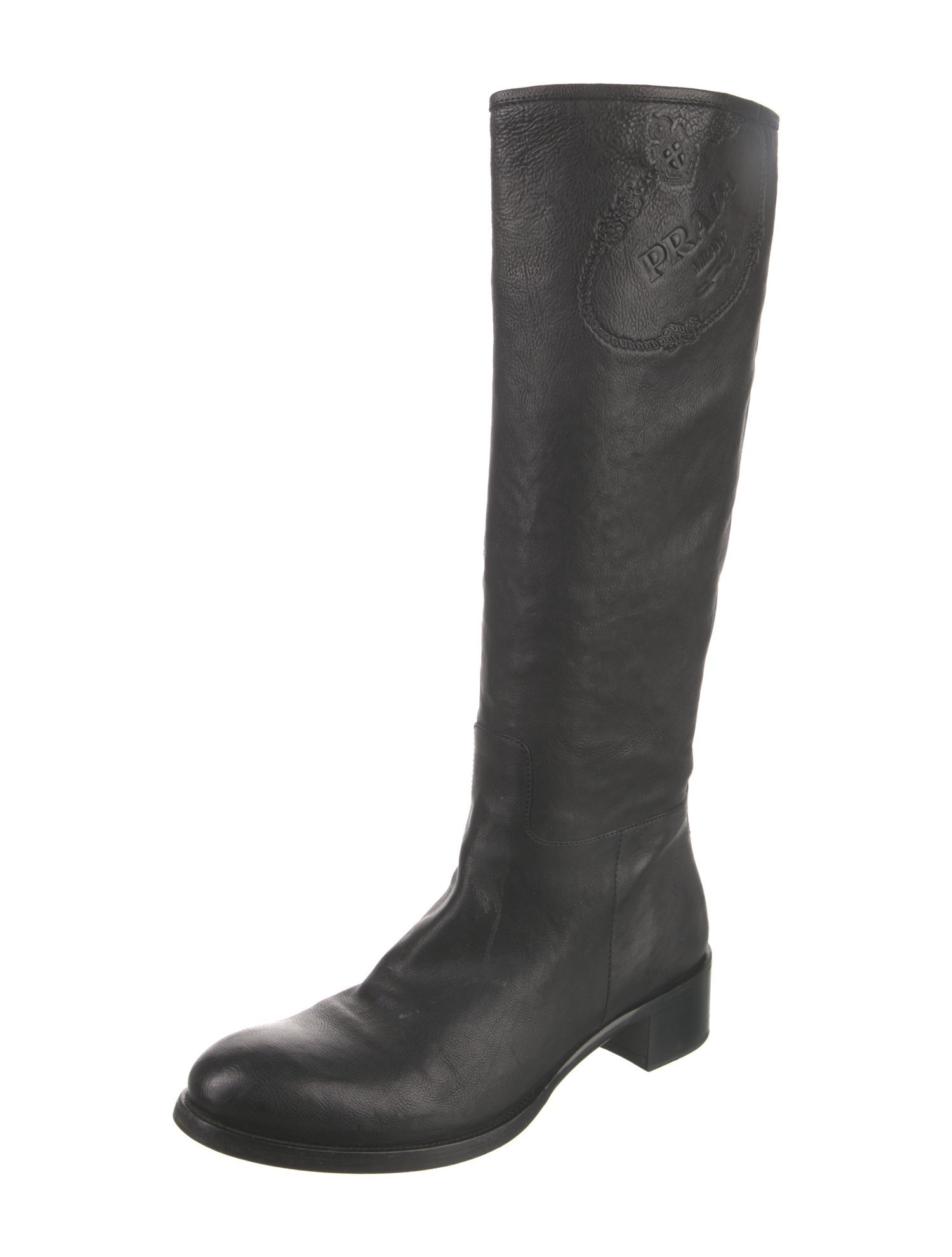 Prada Leather Riding Boots