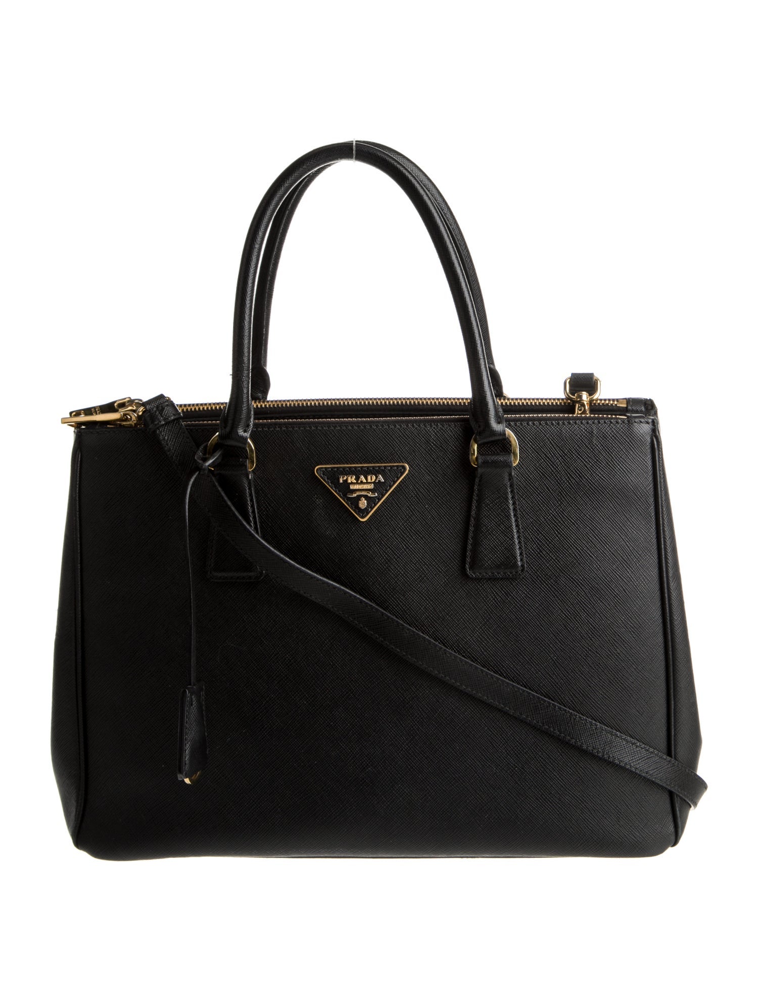 Prada Saffiano Lux Leather Galleria Double Zip Large
