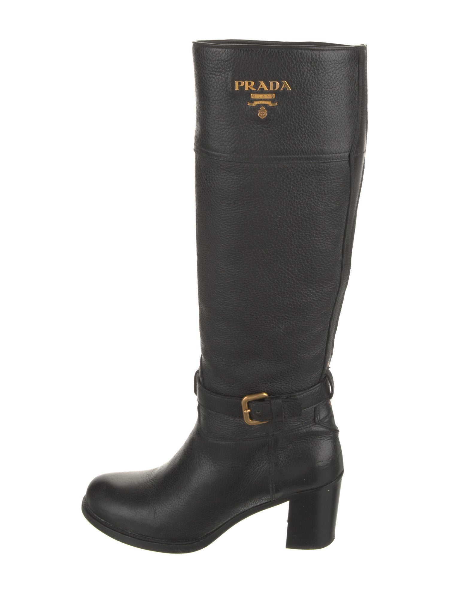 Prada Leather Riding Boots