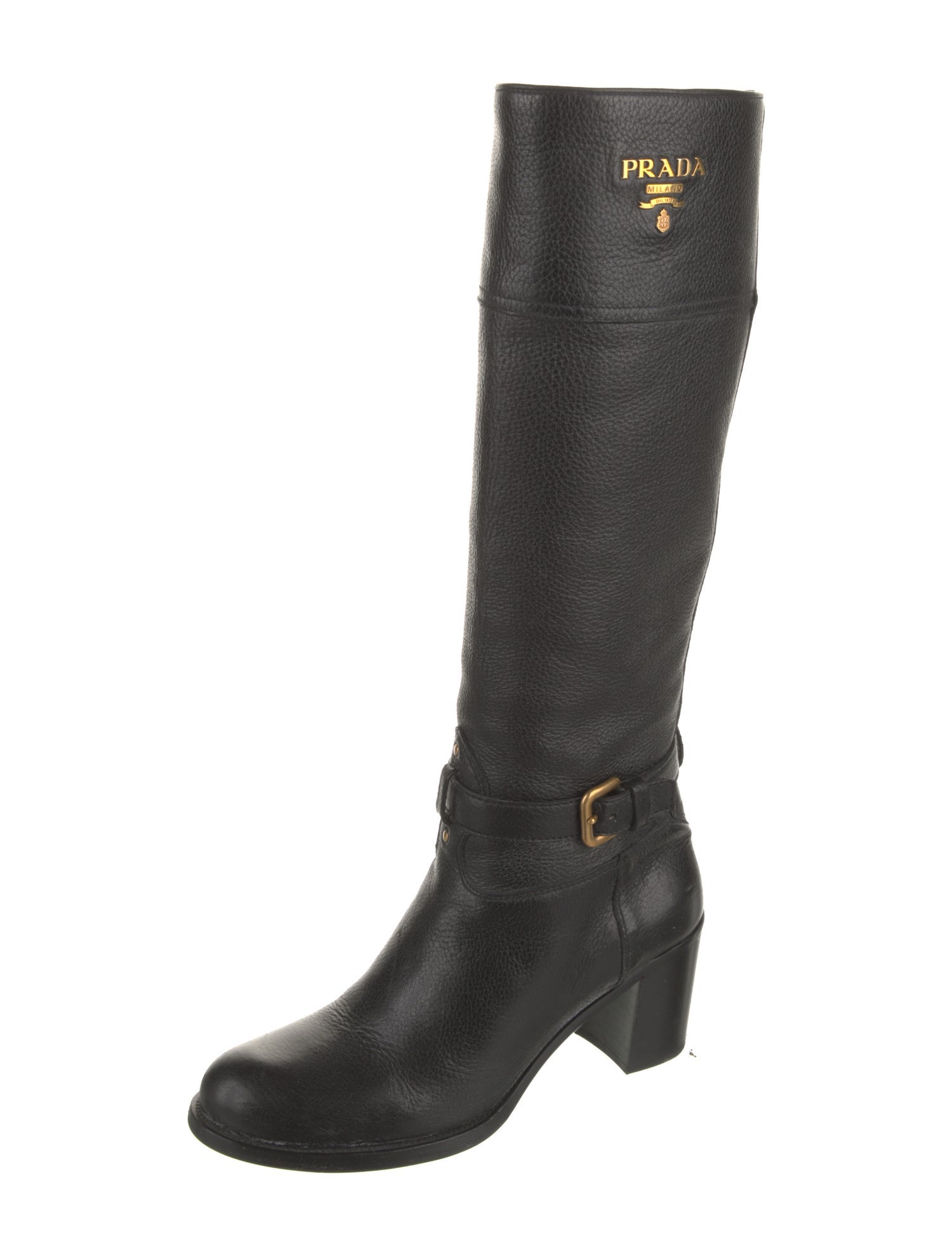 Prada Leather Riding Boots