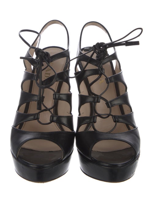 Prada Leather Slingback Sandals