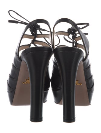 Prada Leather Slingback Sandals