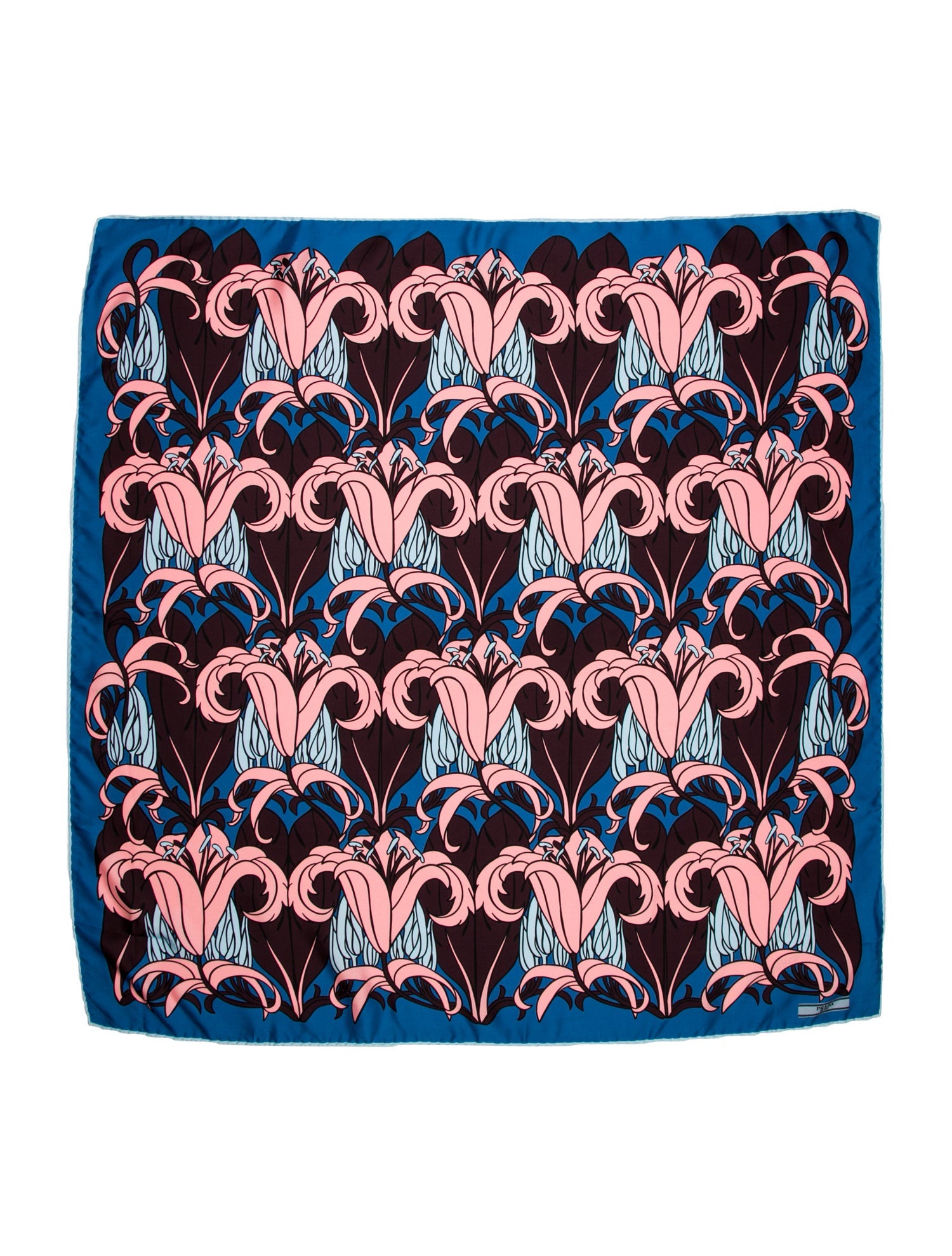 Prada Silk Floral Print Scarf