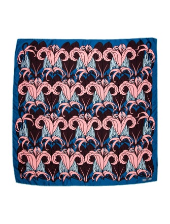 Prada Silk Floral Print Scarf