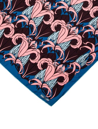 Prada Silk Floral Print Scarf