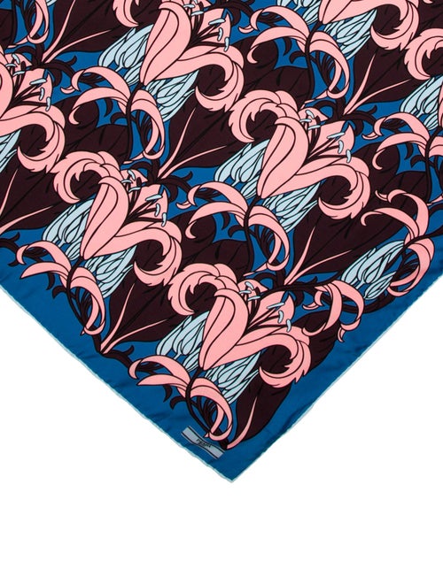Prada Silk Floral Print Scarf