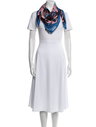 Prada Silk Floral Print Scarf