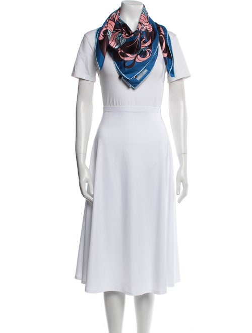 Prada Silk Floral Print Scarf