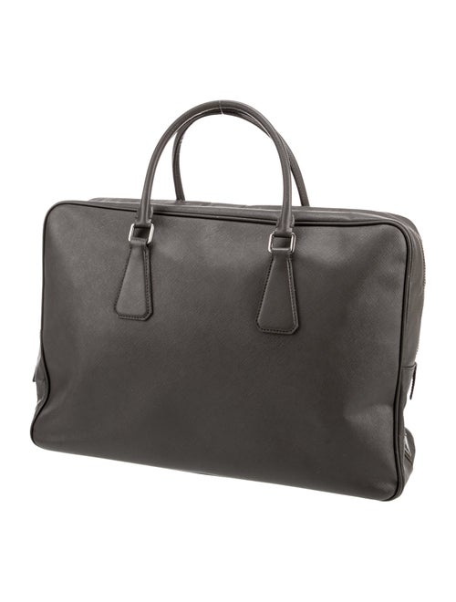 Prada Enameled Metal Triangle Briefcase