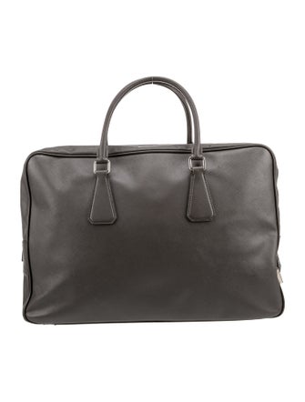 Prada Enameled Metal Triangle Briefcase