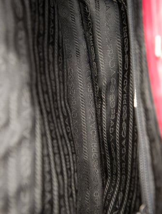 Prada Enameled Metal Triangle Top Handle Bag