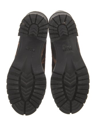 Prada Ponyhair Animal Print Chelsea Boots