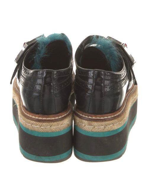 Prada Patent Leather Crystal Embellishments Oxfords