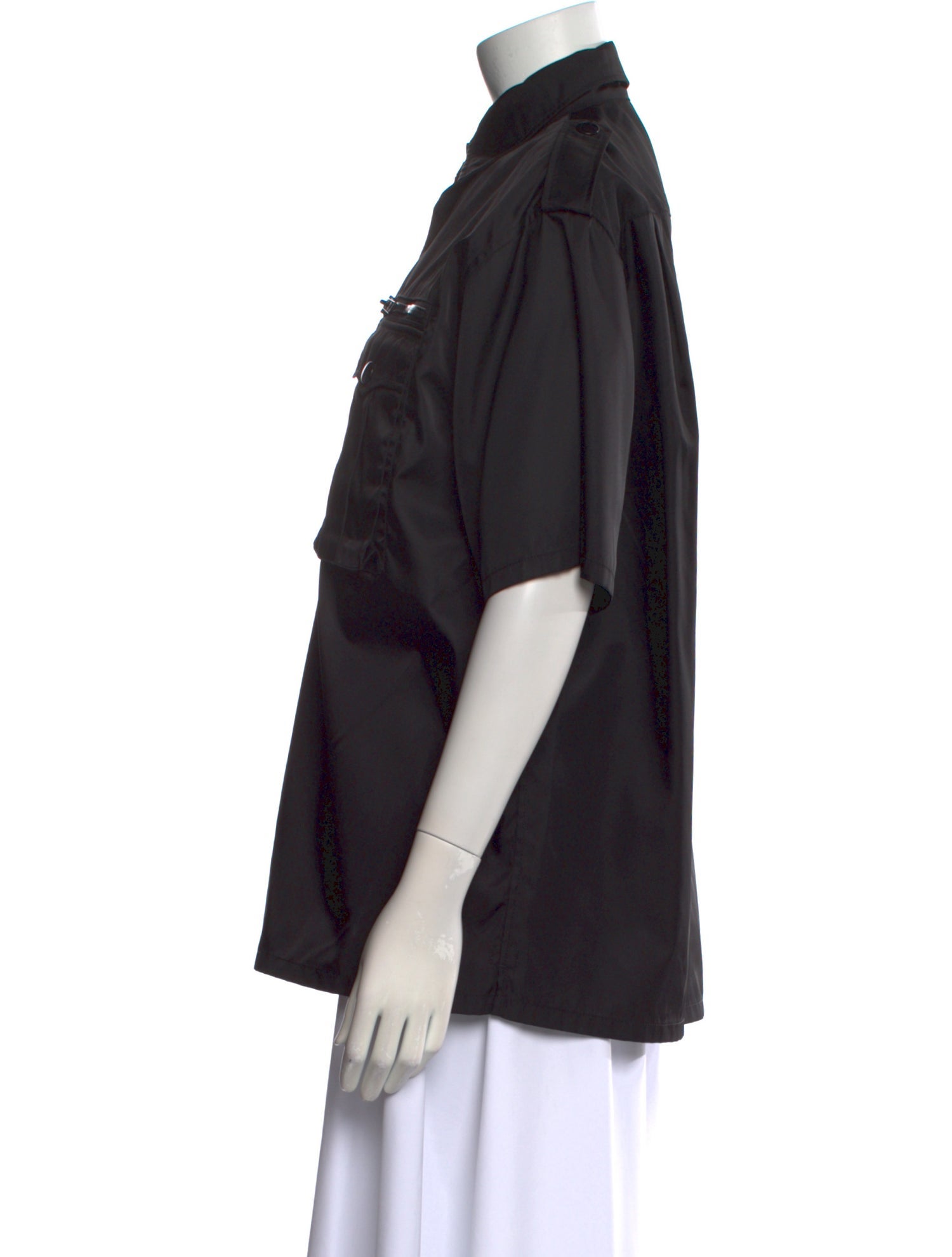 Prada 2019 Nylon Button-Up Top