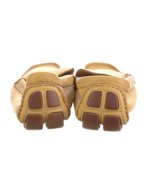 Prada Leather Whipstitch Trim Loafers