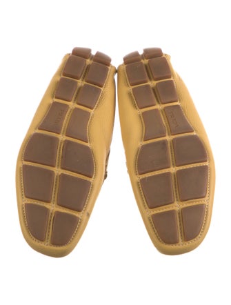 Prada Leather Whipstitch Trim Loafers