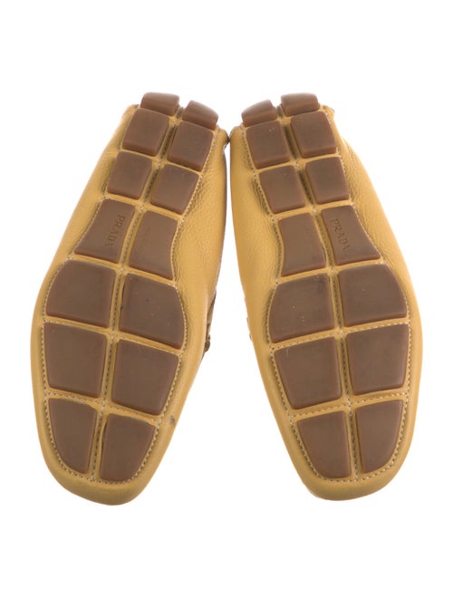 Prada Leather Whipstitch Trim Loafers