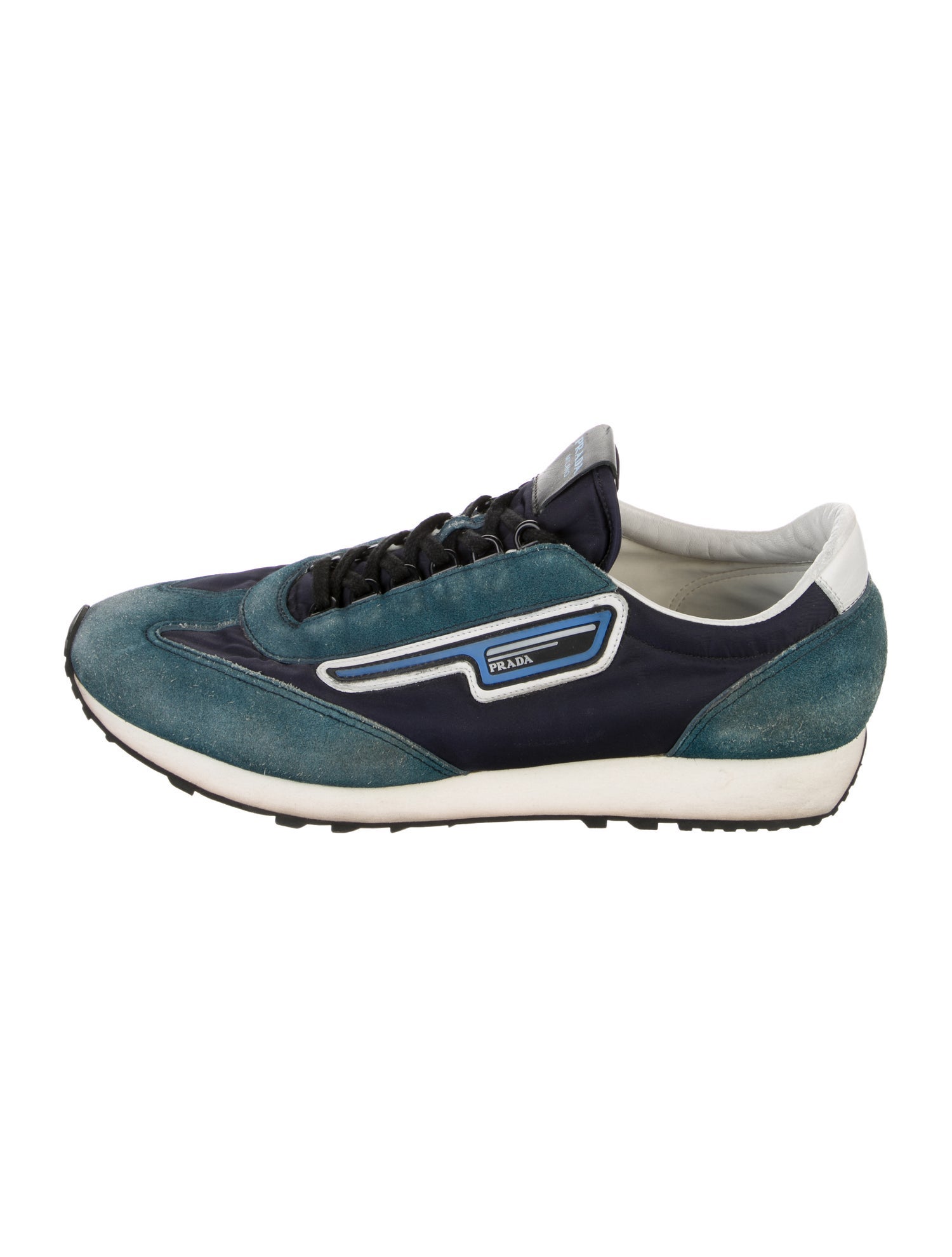 Prada Suede Printed Athletic Sneakers
