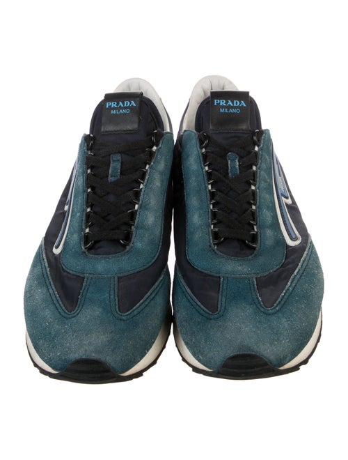 Prada Suede Printed Athletic Sneakers