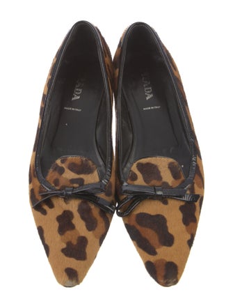 Prada Ponyhair Animal Print Loafers