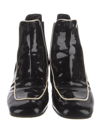 Prada Patent Leather Chelsea Boots