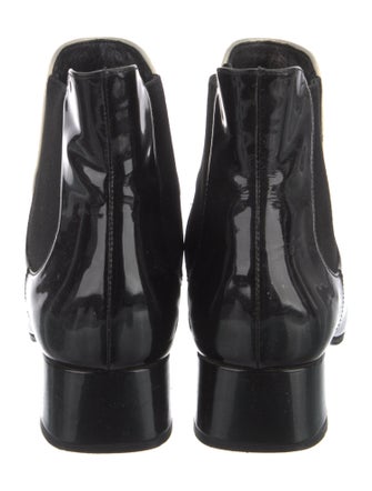 Prada Patent Leather Chelsea Boots