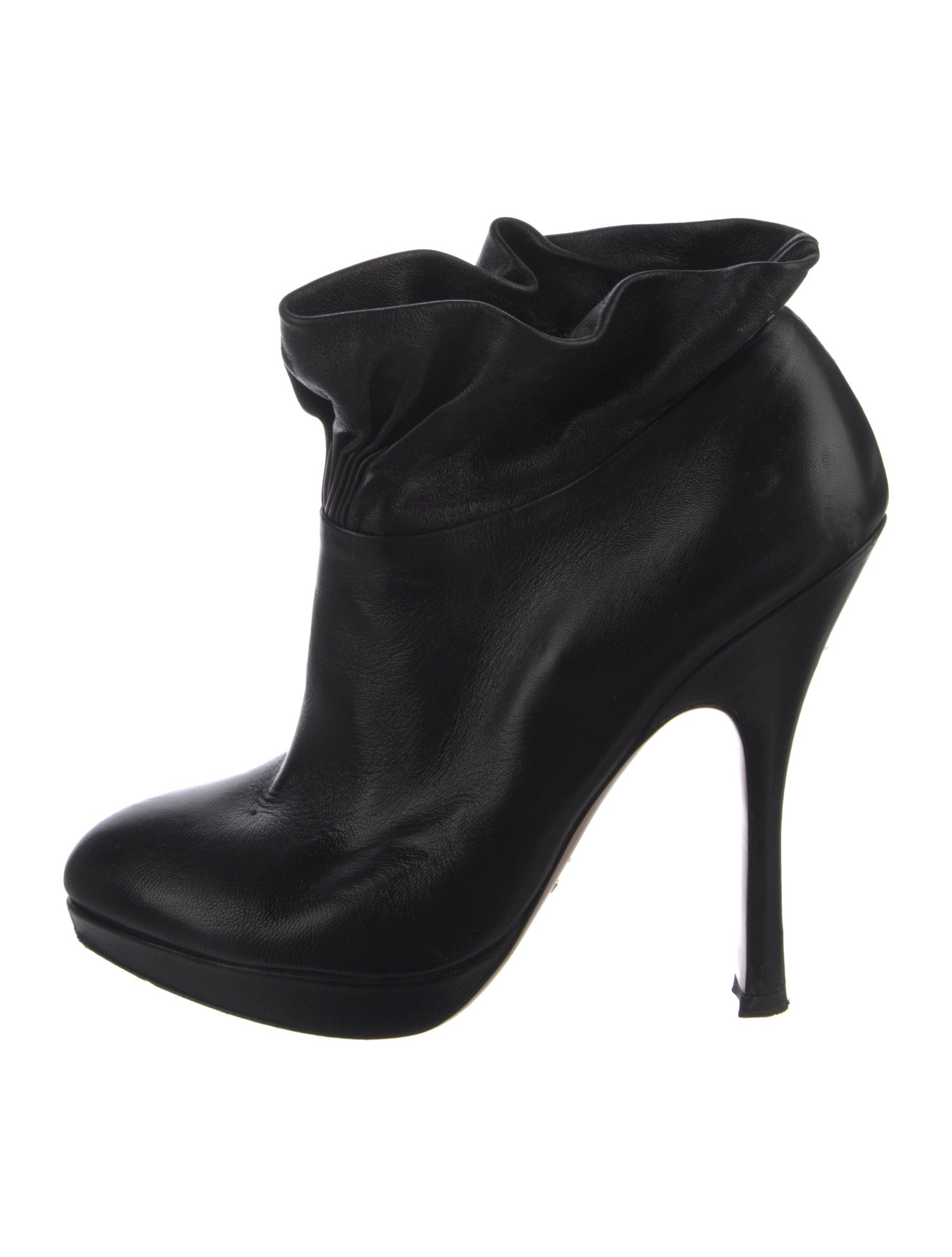 Prada Leather Lace-Up Boots