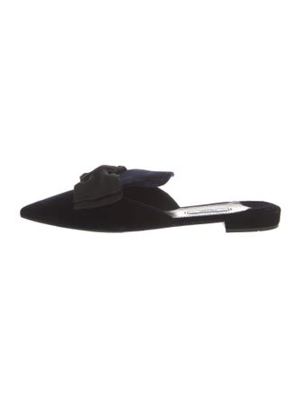 Prada Velvet Bow Accents Mules