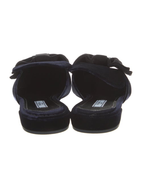 Prada Velvet Bow Accents Mules