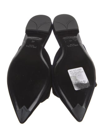Prada Velvet Bow Accents Mules