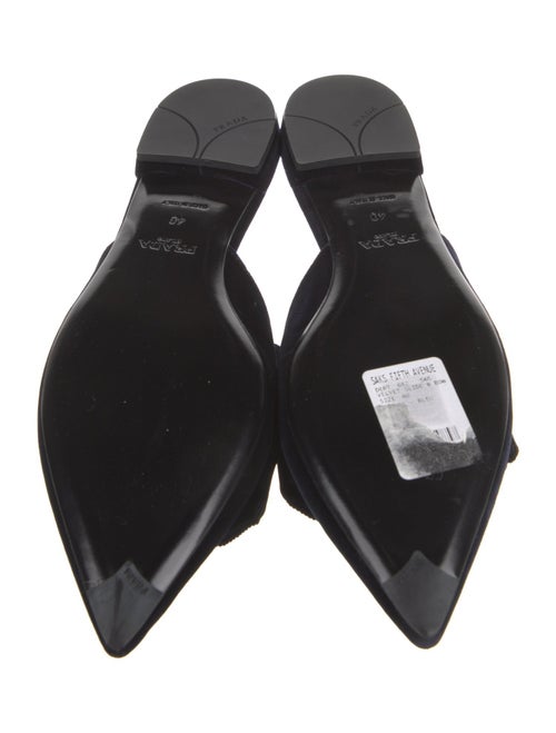 Prada Velvet Bow Accents Mules