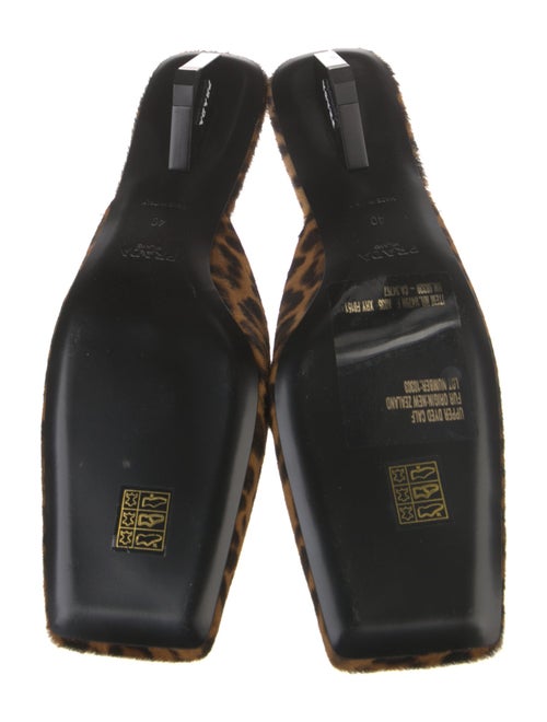 Prada Ponyhair Animal Print Mules