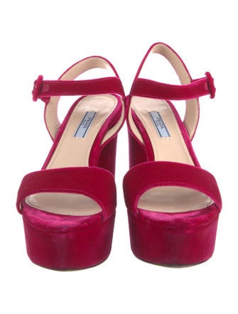 Prada Velvet Sandals