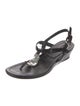 Prada Patent Leather T-Strap Sandals