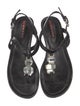 Prada Patent Leather T-Strap Sandals
