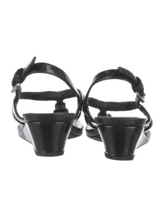 Prada Patent Leather T-Strap Sandals