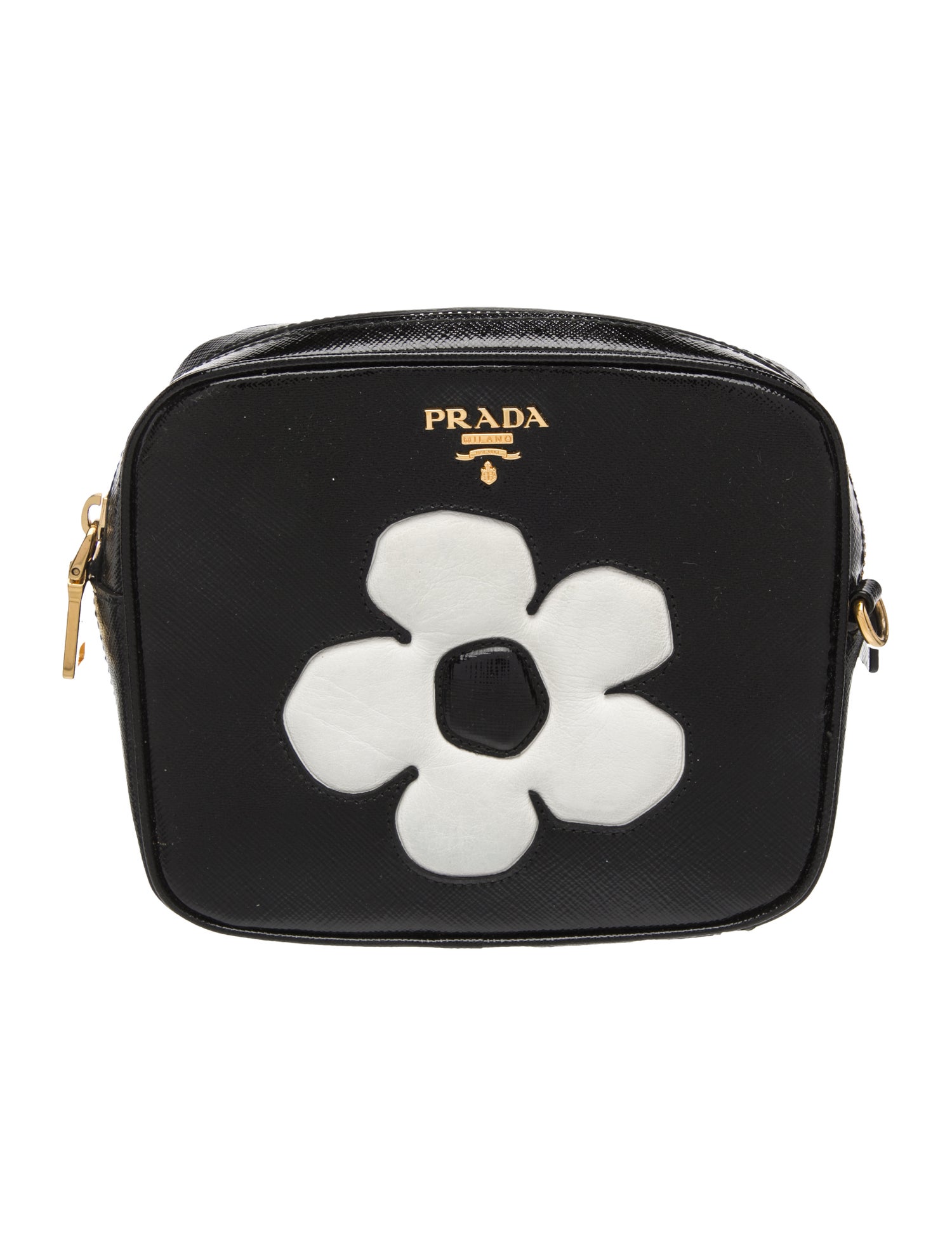 Prada Saffiano Vernice Leather Crossbody Bag