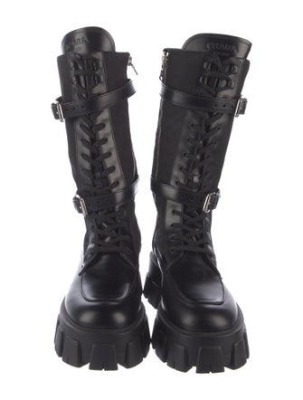 Prada Leather Combat Boots