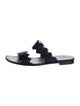 Prada Suede Scalloped Accent Slides