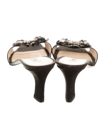 Prada Crystal Embellishments Slides