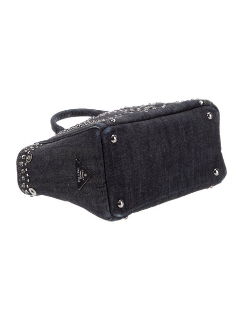 Prada Enameled Metal Triangle Top Handle Bag