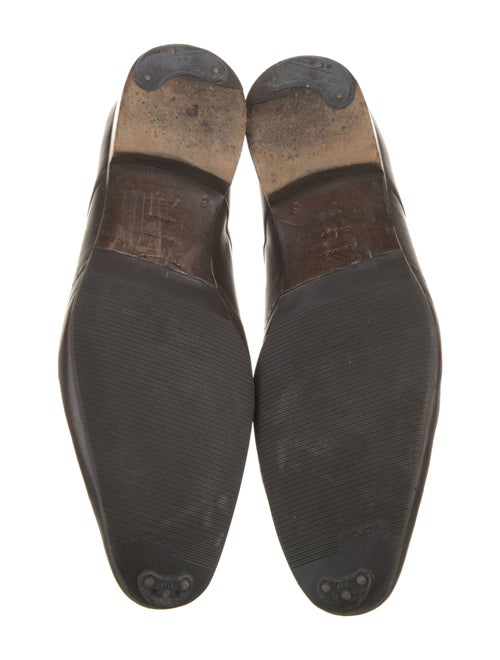 Prada Leather Lasercut Accents Derby Shoes