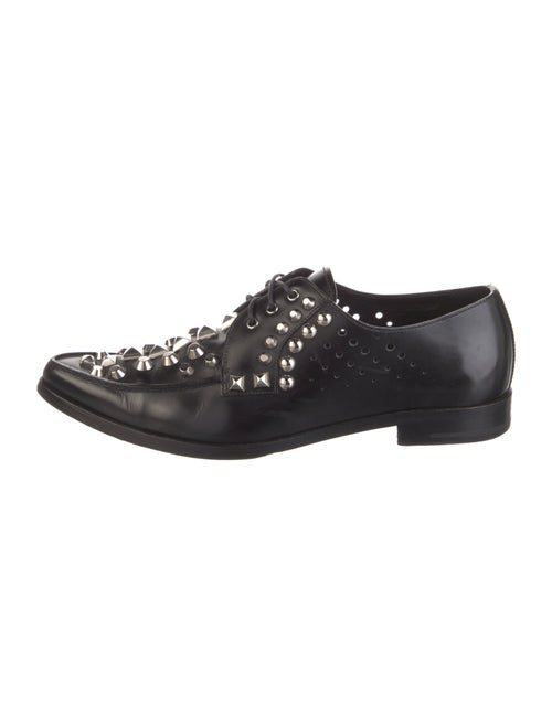 Prada Leather Lasercut Accents Oxfords