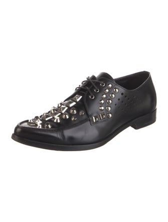 Prada Leather Lasercut Accents Oxfords